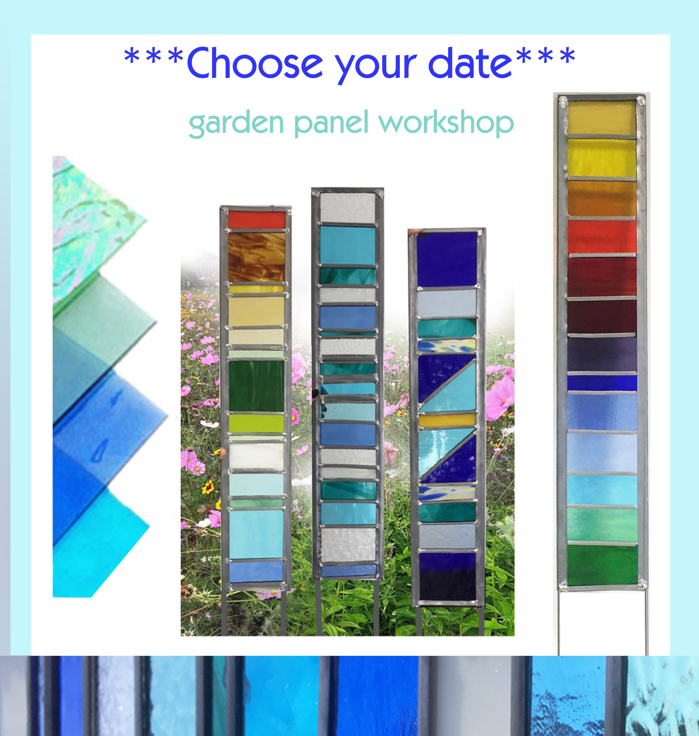 stained glass garden panel swanwick studio